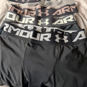 Under Armour Men's Athletic Compression Shorts - Black and Gray